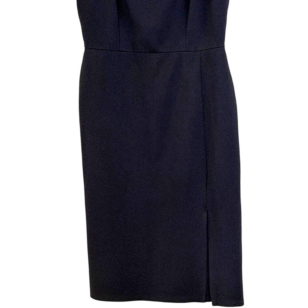Cupcakes and Cashmere Women's Black Square Neck Wide Strap Bodycon Dress Sz Med - Picture 4 of 8